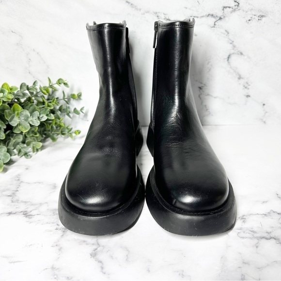 Franco Sarto Etna Leather Boot Size 6.5 Black - Picture 4 of 10